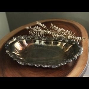 Vintage silver plated trinket dish